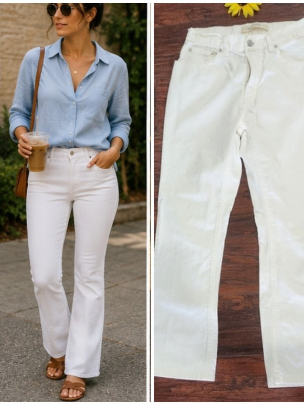 GAP BOOTCUT WHITE JEANS ✨️